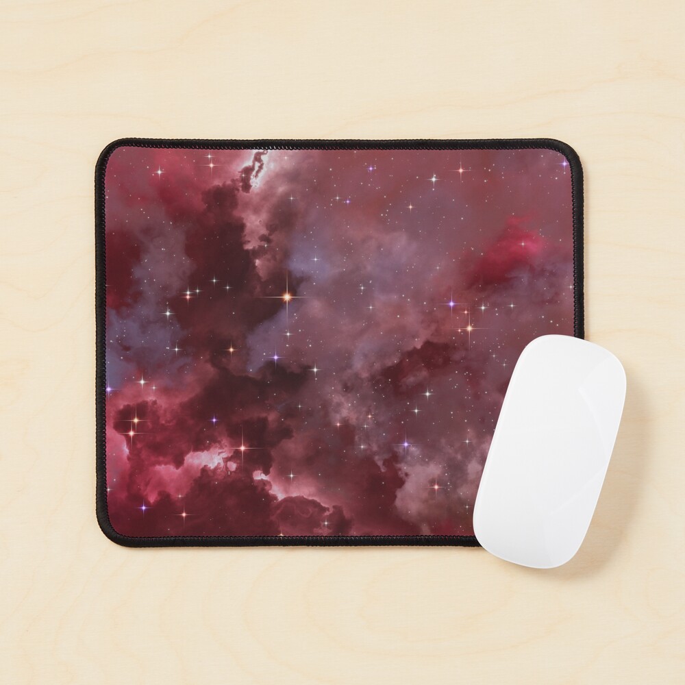 Fantasy nebula cosmos sky in space with stars (Purple/Pink/Magenta) Mouse Pad