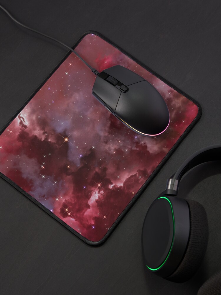 Alternate view of Fantasy nebula cosmos sky in space with stars (Purple/Pink/Magenta) Mouse Pad