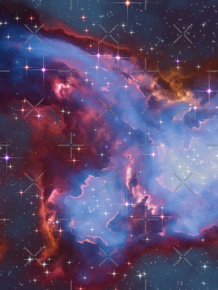 Fantasy nebula cosmos sky in space with stars (Blue) by GaiaDC