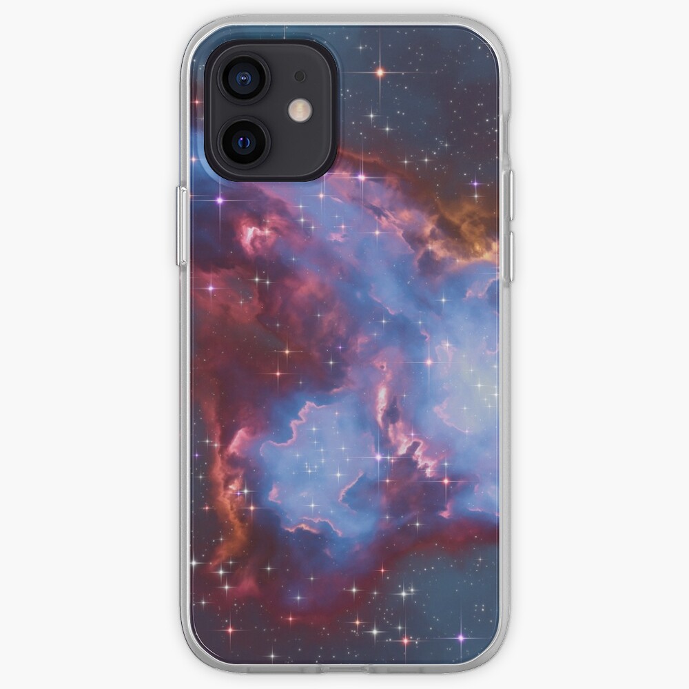 Fantasy nebula cosmos sky in space with stars (Blue) iPhone Case
