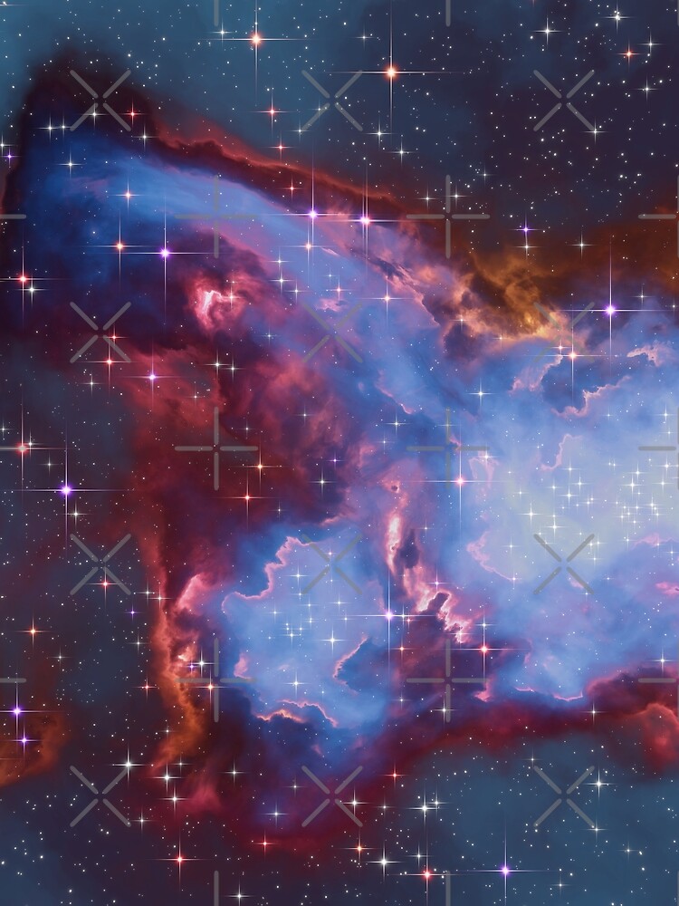 Fantasy nebula cosmos sky in space with stars (Blue) by GaiaDC