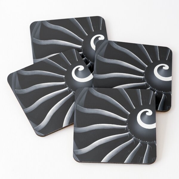 Airplane Engine Closeup GEnx Coasters (Set of 4)