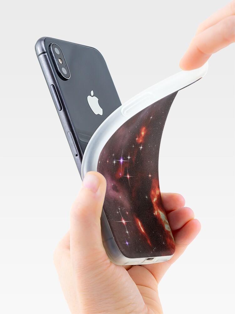 Alternate view of Fantasy nebula cosmos sky in space with stars (Purple/Yellow/Orange/Red) iPhone Case