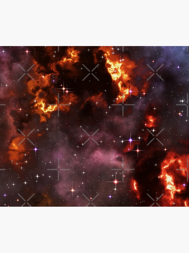 Fantasy nebula cosmos sky in space with stars (Purple/Yellow/Orange/Red) by GaiaDC