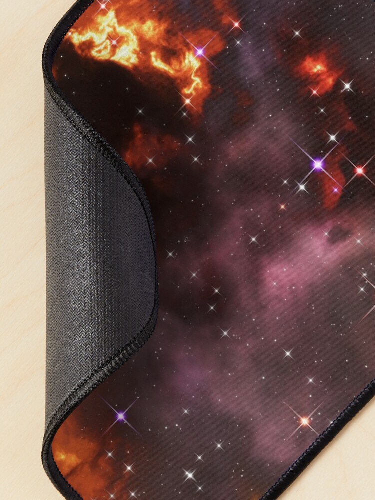 Alternate view of Fantasy nebula cosmos sky in space with stars (Purple/Yellow/Orange/Red) Mouse Pad