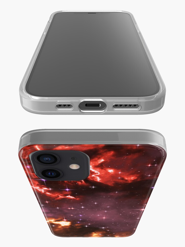 Alternate view of Fantasy nebula cosmos sky in space with stars (Purple/Yellow/Orange/Red/Magenta) iPhone Case