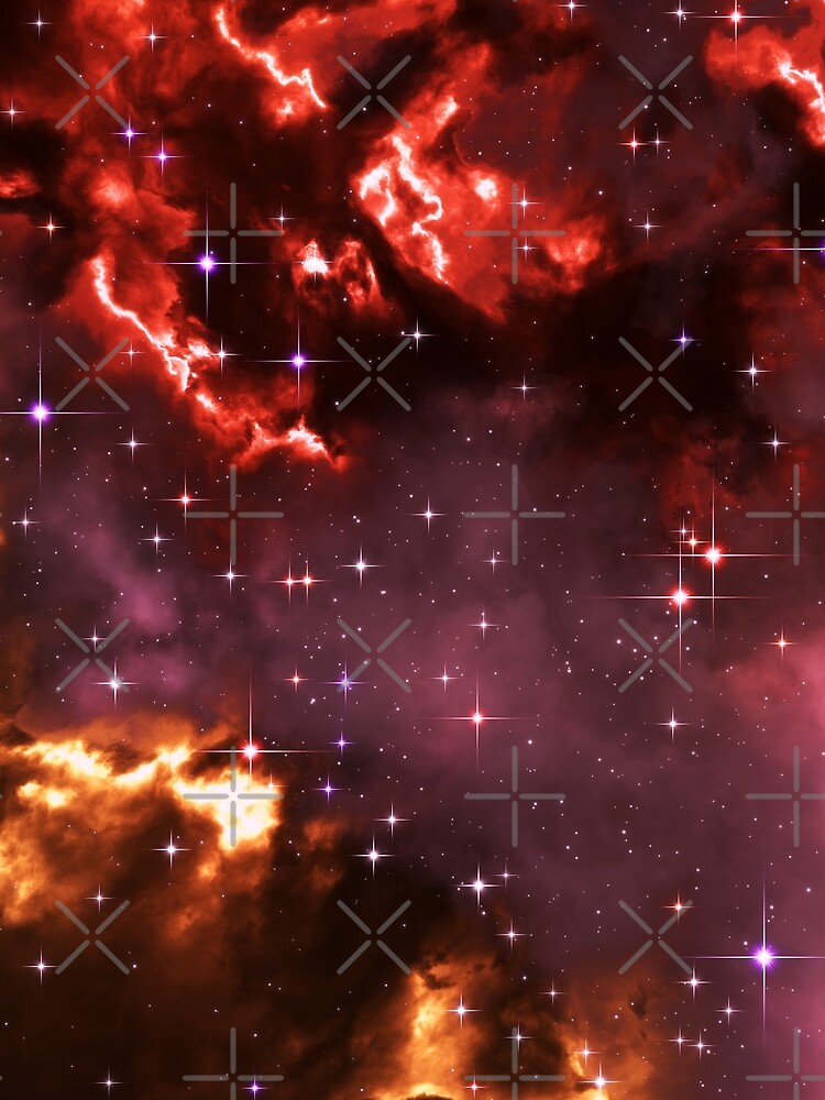 Fantasy nebula cosmos sky in space with stars (Purple/Yellow/Orange/Red/Magenta) by GaiaDC