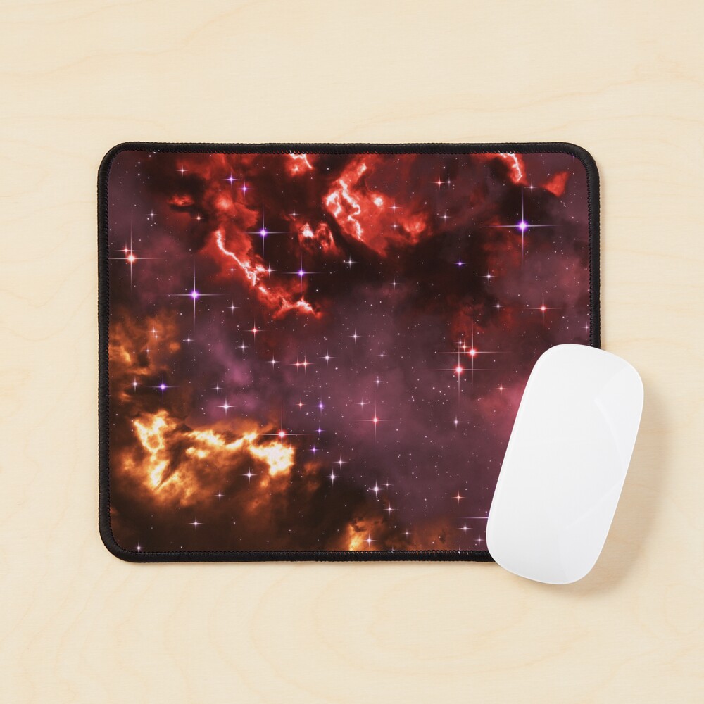 Fantasy nebula cosmos sky in space with stars (Purple/Yellow/Orange/Red/Magenta) Mouse Pad