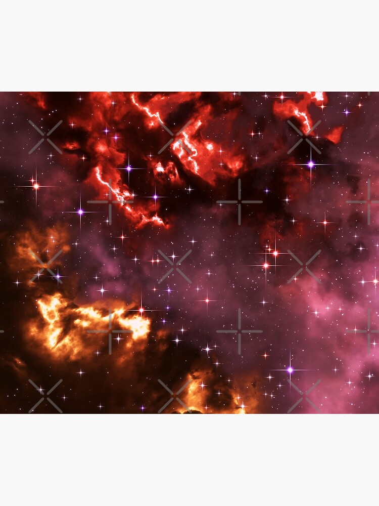 Fantasy nebula cosmos sky in space with stars (Purple/Yellow/Orange/Red/Magenta) by GaiaDC