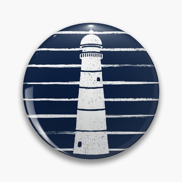 Item preview, Distressed Sailor Stripes Lighthouse designed and sold by D-Spot Shop.