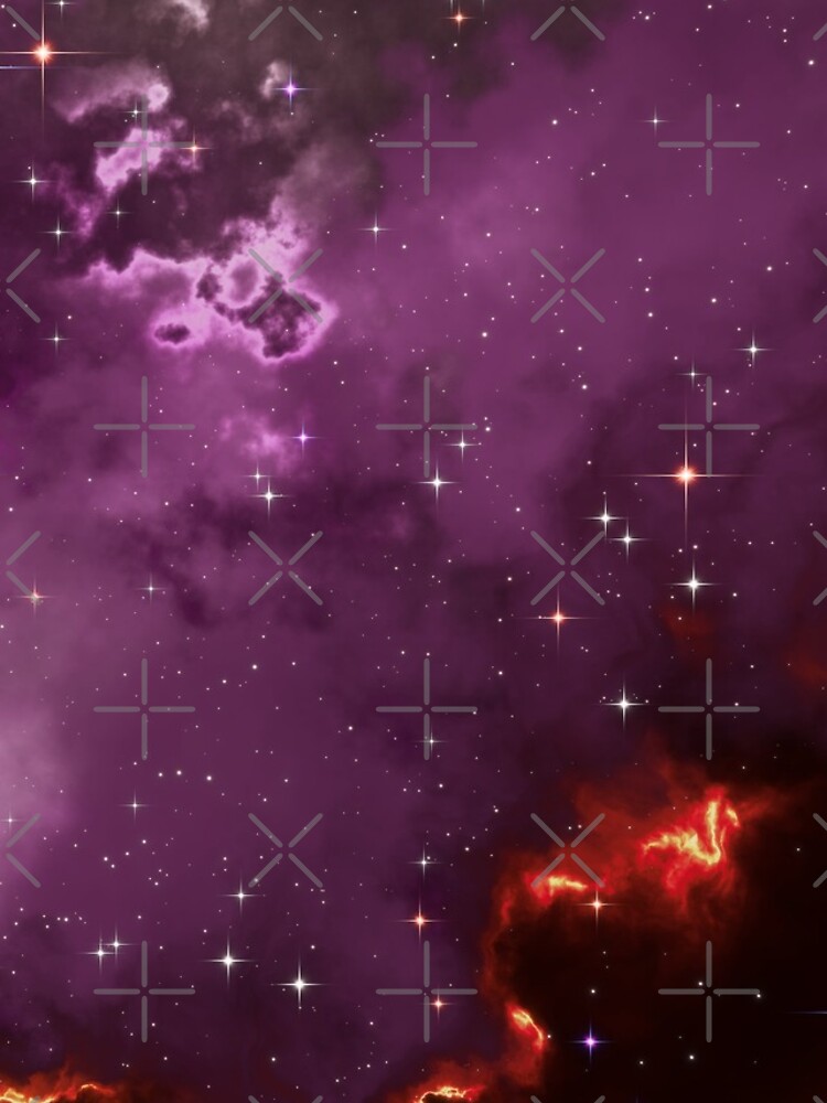 Fantasy nebula cosmos sky in space with stars (Purple/Yellow/Orange/Red/Magenta) by GaiaDC