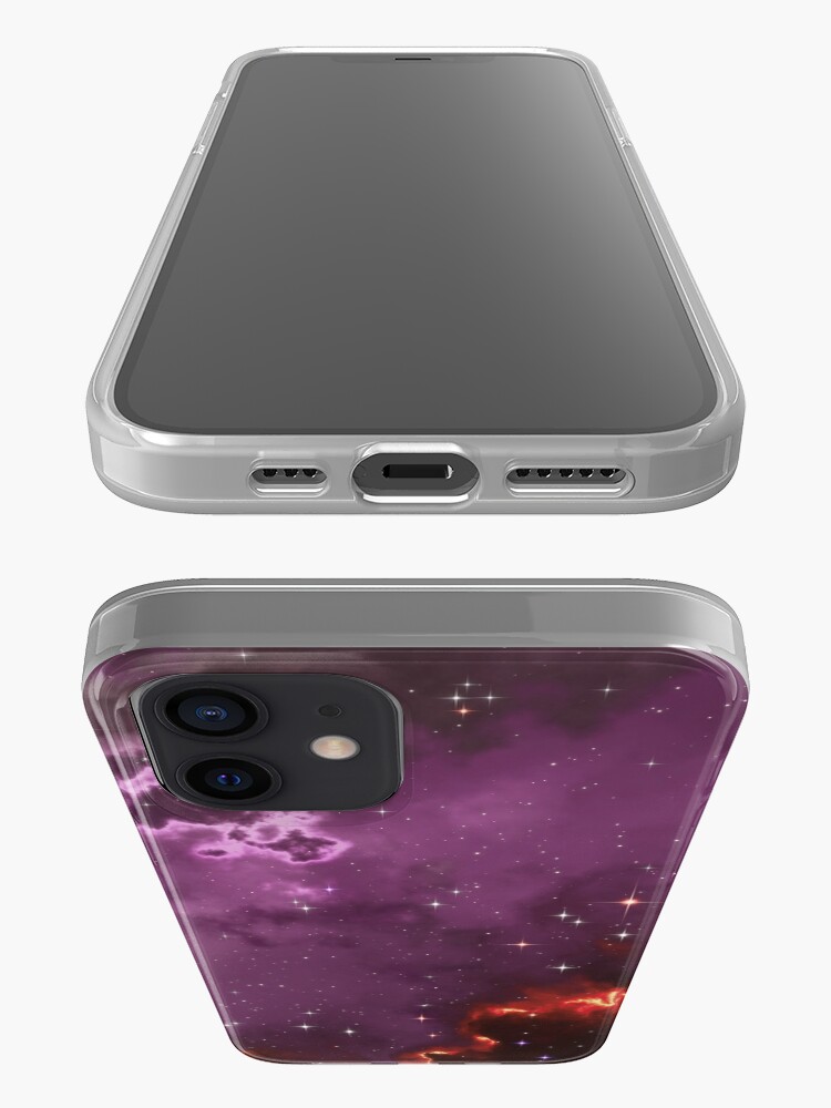 Alternate view of Fantasy nebula cosmos sky in space with stars (Purple/Yellow/Orange/Red/Magenta) iPhone Case