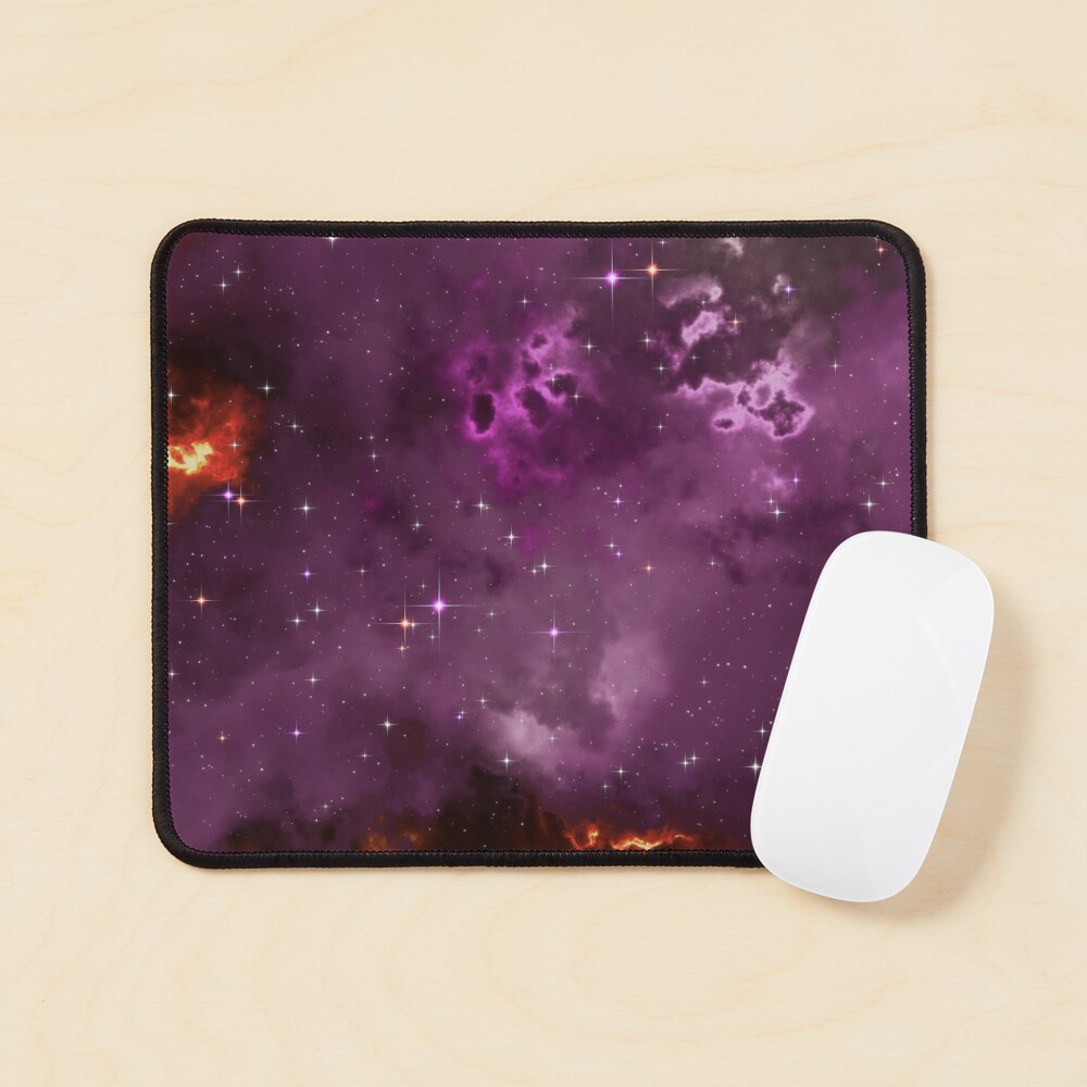 Fantasy nebula cosmos sky in space with stars (Purple/Yellow/Orange/Red/Magenta) Mouse Pad