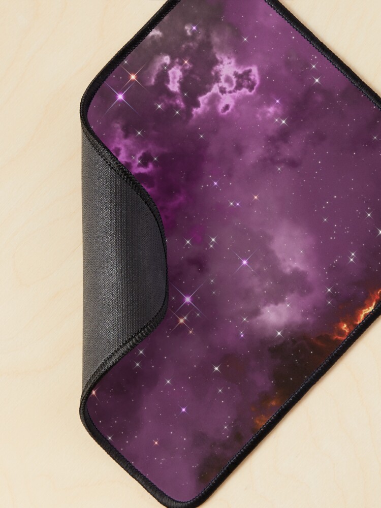 Alternate view of Fantasy nebula cosmos sky in space with stars (Purple/Yellow/Orange/Red/Magenta) Mouse Pad