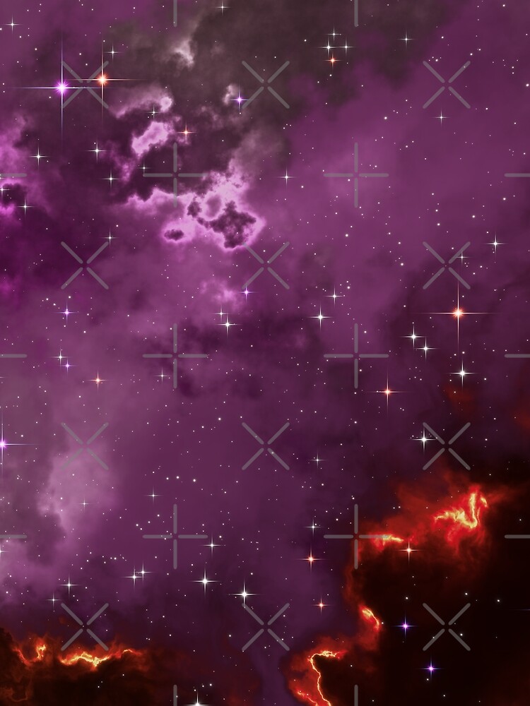 Fantasy nebula cosmos sky in space with stars (Purple/Yellow/Orange/Red/Magenta) by GaiaDC