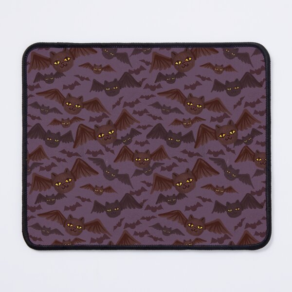 Item preview, spooky halloween pattern with lots of cat-bats designed and sold by ArtInPi.