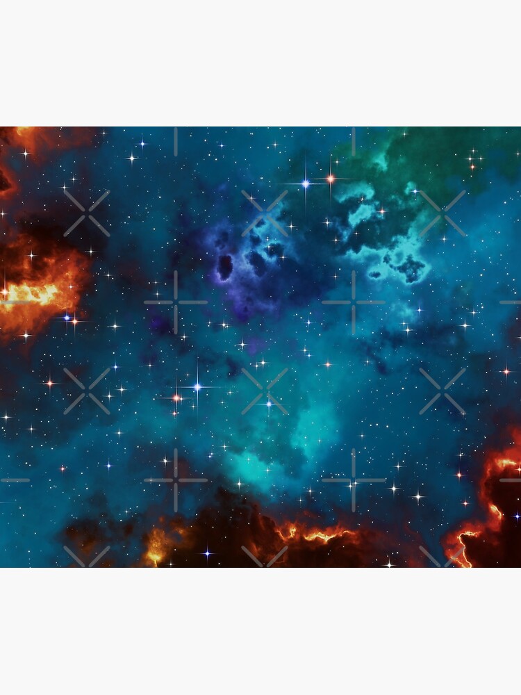 Fantasy nebula cosmos sky in space with stars (Blue/Cyan/Green/Yellow/Orange/Red) by GaiaDC