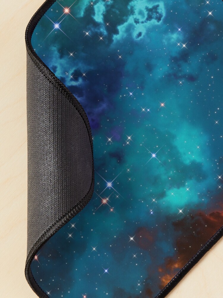Alternate view of Fantasy nebula cosmos sky in space with stars (Blue/Cyan/Green/Yellow/Orange/Red) Mouse Pad