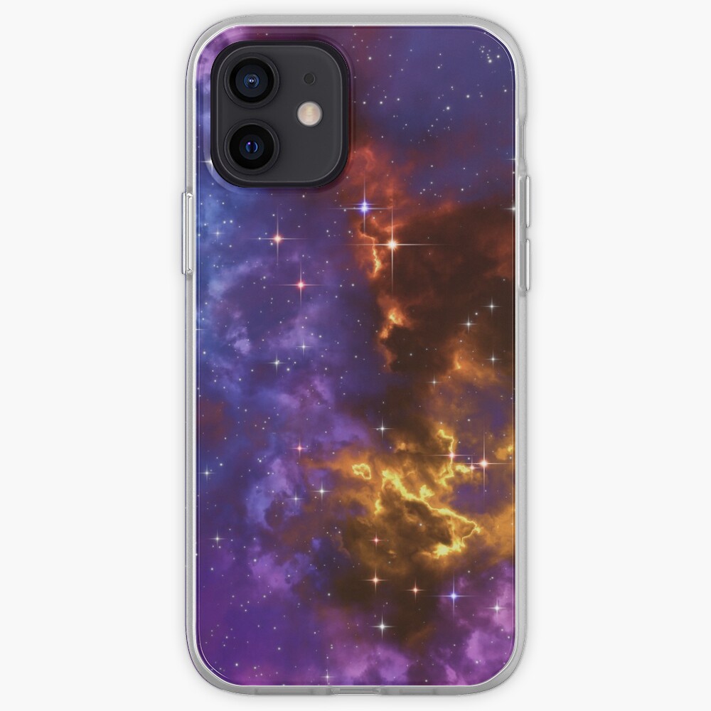 Fantasy nebula cosmos sky in space with stars (Blue/Purple/Red/Yellow) iPhone Case