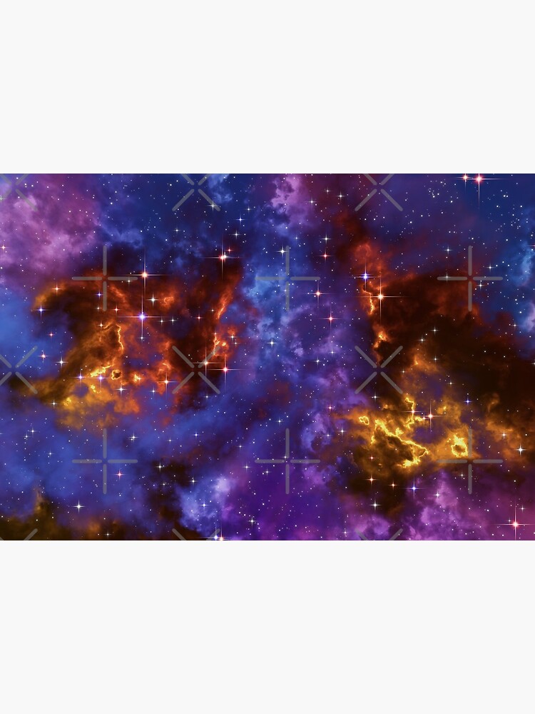 Fantasy nebula cosmos sky in space with stars (Blue/Purple/Red/Yellow) by GaiaDC
