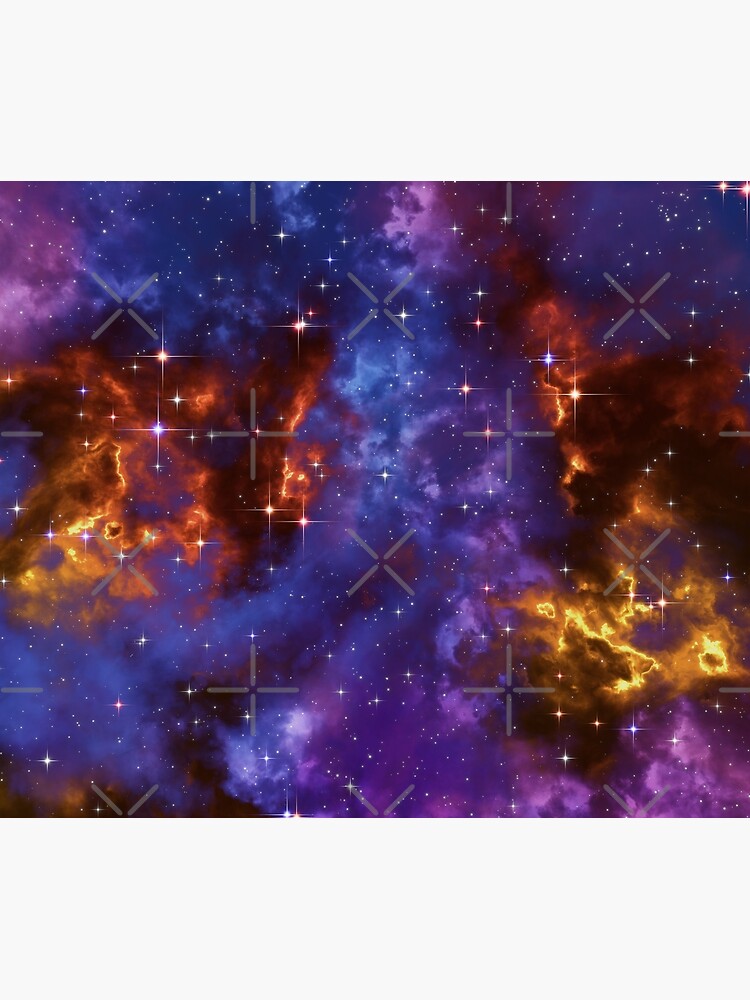 Fantasy nebula cosmos sky in space with stars (Blue/Purple/Red/Yellow) by GaiaDC