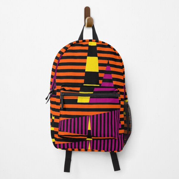 Item preview, Stripes on Stripes - Black, Pink, Orange and Yellow designed and sold by LAEC-Shop.