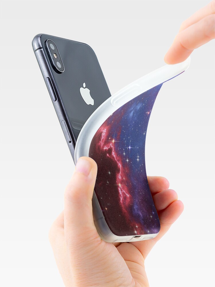 Alternate view of Fantasy nebula cosmos sky in space with stars (Blue/Purple/Red/Yellow/Pink) iPhone Case