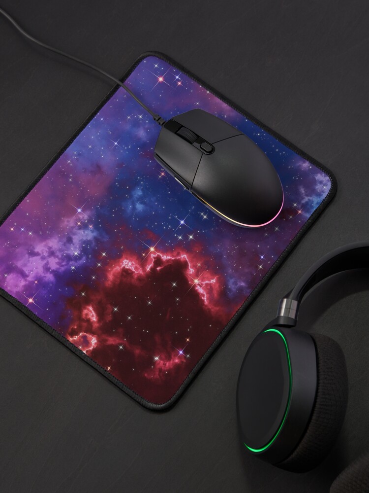 Alternate view of Fantasy nebula cosmos sky in space with stars (Blue/Purple/Red/Yellow/Pink) Mouse Pad