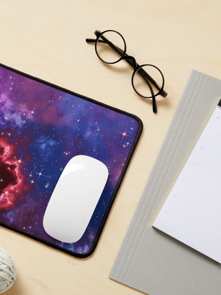 Alternate view of Fantasy nebula cosmos sky in space with stars (Blue/Purple/Red/Yellow/Pink) Mouse Pad