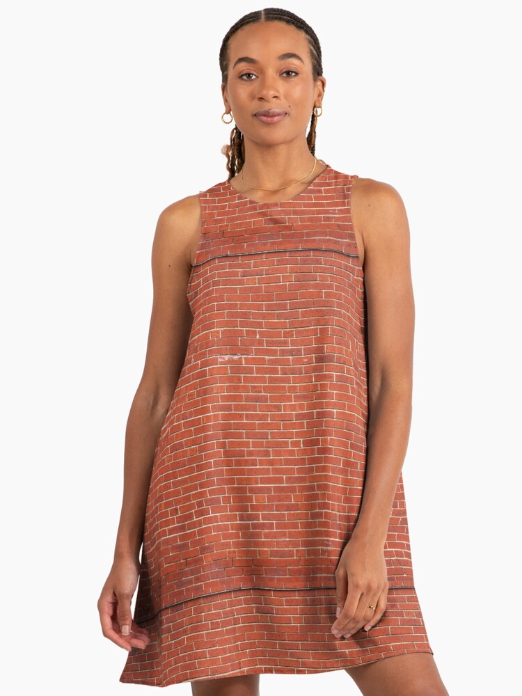 Red Brick Wall Pattern" A-Line Dress for Sale by newburyboutique | Redbubble