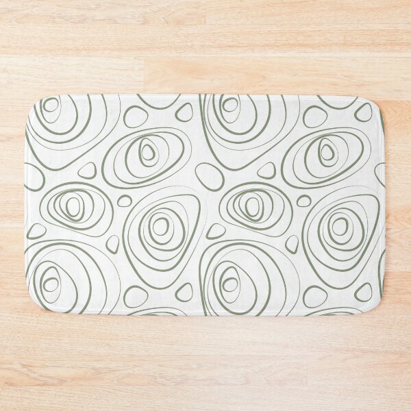 Item preview, Green and White Wacky Retro Circle Pattern Coordinates w/ 2022 Color Trends Behr Laurel Tree S390-5 - Hue - Colour - Shade designed and sold by ColorOfTheYears.