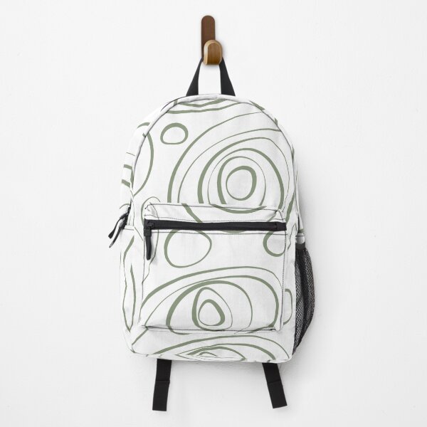 Item preview, Green and White Wacky Retro Circle Pattern Coordinates w/ 2022 Color Trends Behr Laurel Tree S390-5 - Hue - Colour - Shade designed and sold by ColorOfTheYears.