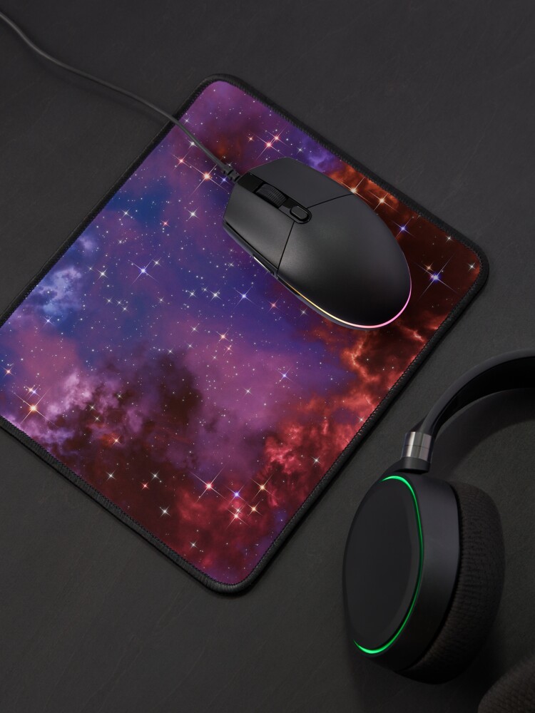 Alternate view of Fantasy nebula cosmos sky in space with stars (Blue/Purple/Red/Yellow/Pink) Mouse Pad
