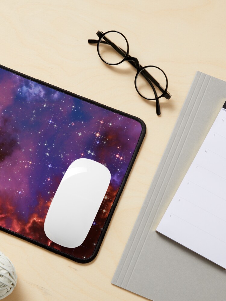 Alternate view of Fantasy nebula cosmos sky in space with stars (Blue/Purple/Red/Yellow/Pink) Mouse Pad