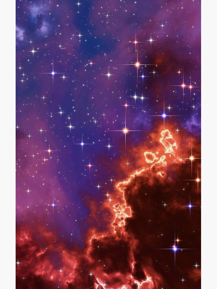 Fantasy nebula cosmos sky in space with stars (Blue/Purple/Red/Yellow/Pink) by GaiaDC
