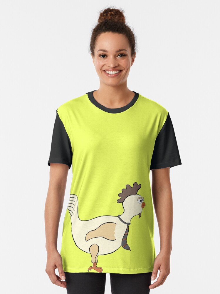 Alternate view of Chicken with a tie Graphic T-Shirt