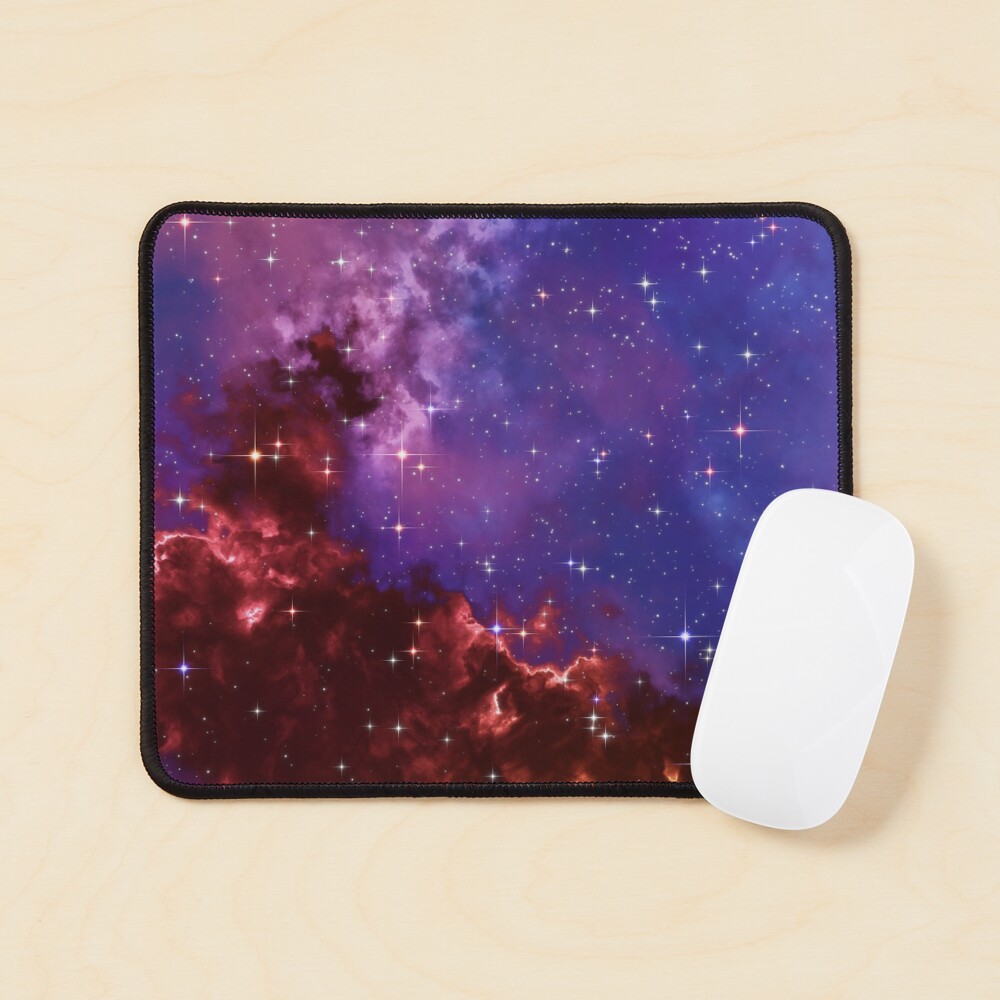 Fantasy nebula cosmos sky in space with stars (Blue/Purple/Red/Yellow/Pink) Mouse Pad