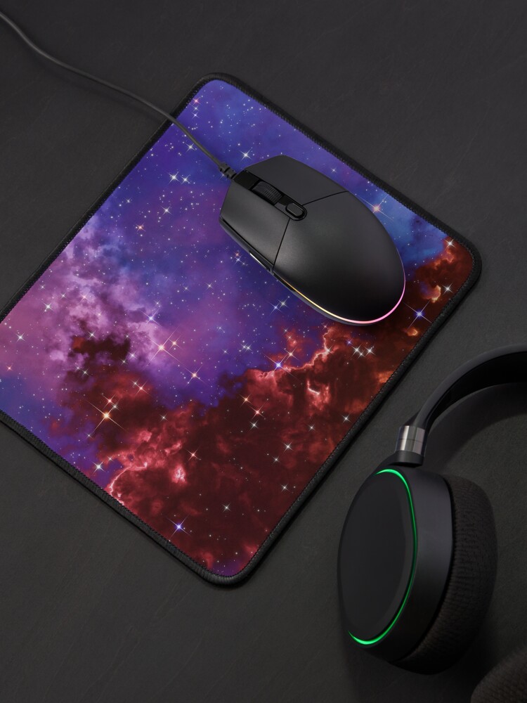 Alternate view of Fantasy nebula cosmos sky in space with stars (Blue/Purple/Red/Yellow/Pink) Mouse Pad