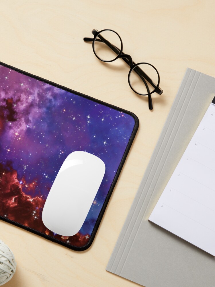 Alternate view of Fantasy nebula cosmos sky in space with stars (Blue/Purple/Red/Yellow/Pink) Mouse Pad