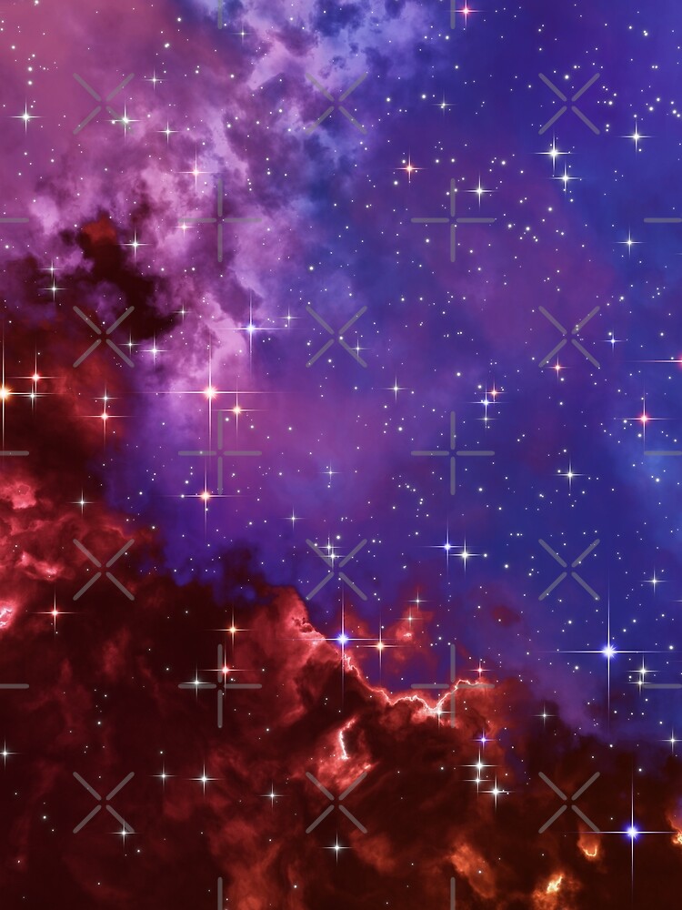 Fantasy nebula cosmos sky in space with stars (Blue/Purple/Red/Yellow/Pink) by GaiaDC