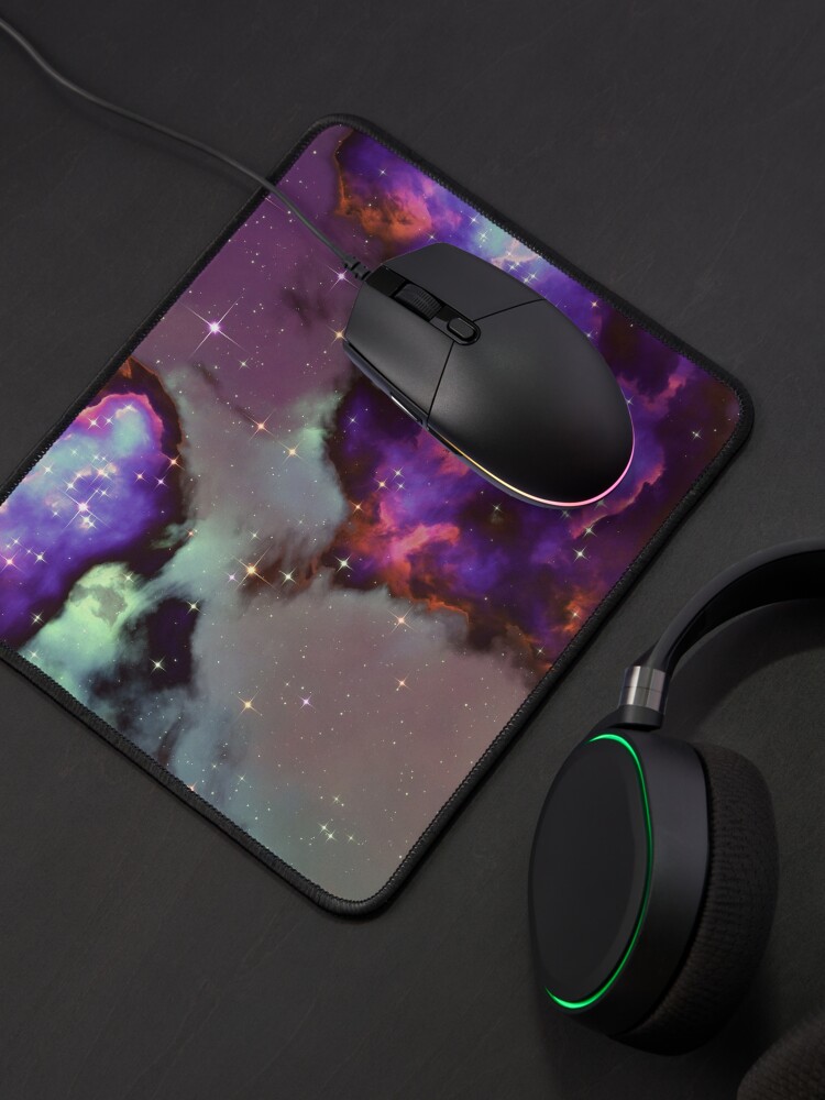 Alternate view of Fantasy nebula cosmos sky in space with stars (Purple/Cyan/Blue/Pink/Magenta) Mouse Pad