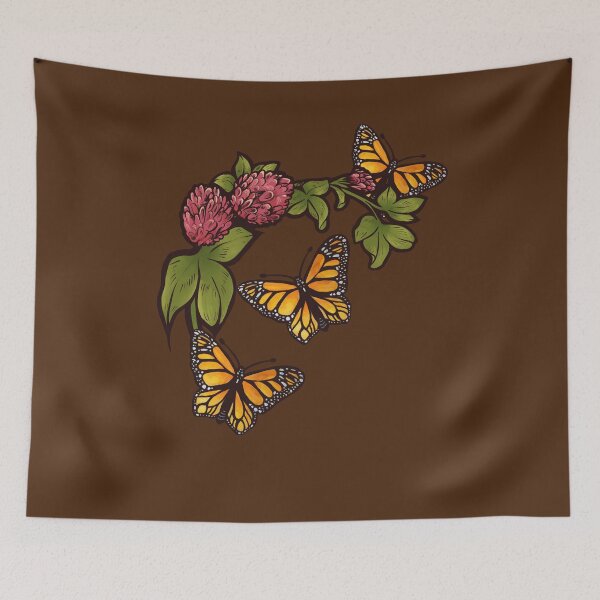 Item preview, Red Clover Monarch Butterflies designed and sold by FrictionMaxxing.