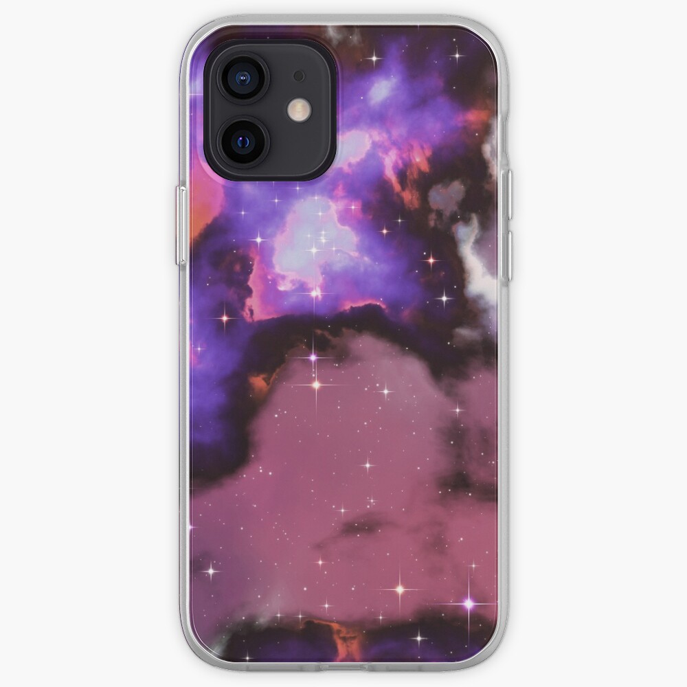 Fantasy nebula cosmos sky in space with stars (Purple/Blue/Magenta) iPhone Case