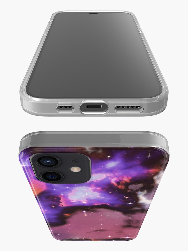 Alternate view of Fantasy nebula cosmos sky in space with stars (Purple/Blue/Magenta) iPhone Case
