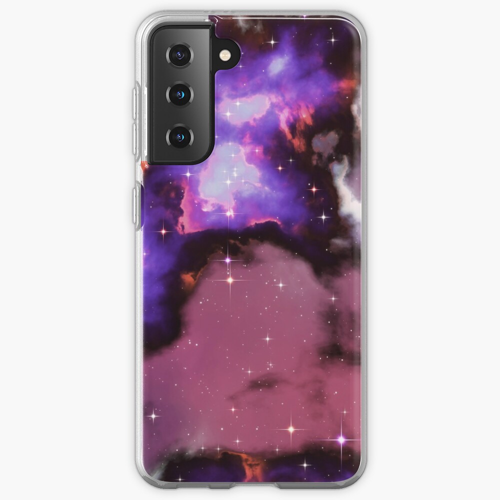 Fantasy nebula cosmos sky in space with stars (Purple/Blue/Magenta) Samsung Galaxy Phone Case