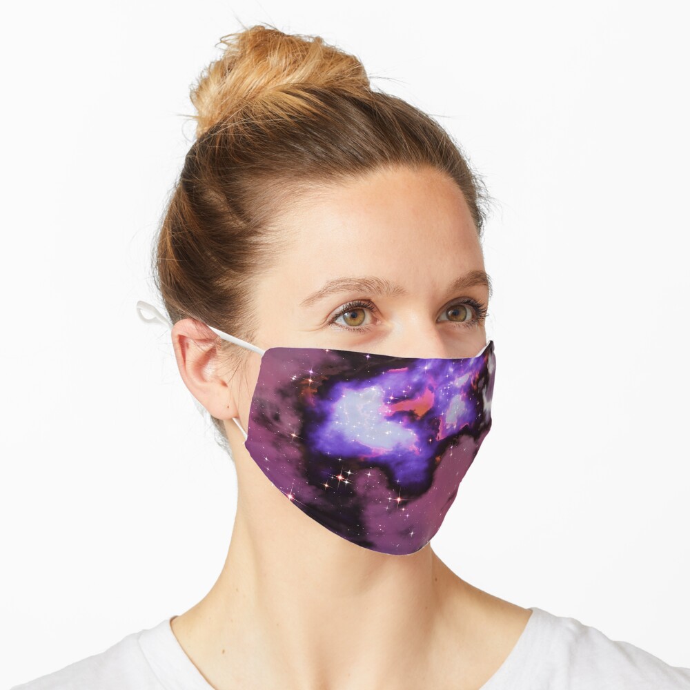 Fantasy nebula cosmos sky in space with stars (Purple/Blue/Magenta) Mask