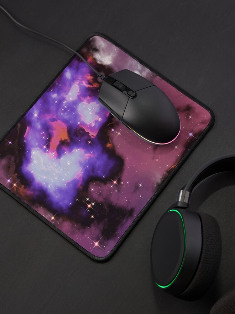 Alternate view of Fantasy nebula cosmos sky in space with stars (Purple/Blue/Magenta) Mouse Pad