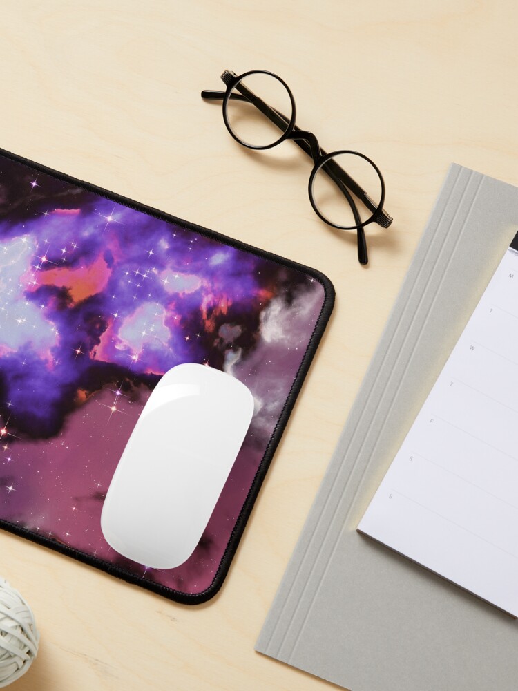 Alternate view of Fantasy nebula cosmos sky in space with stars (Purple/Blue/Magenta) Mouse Pad