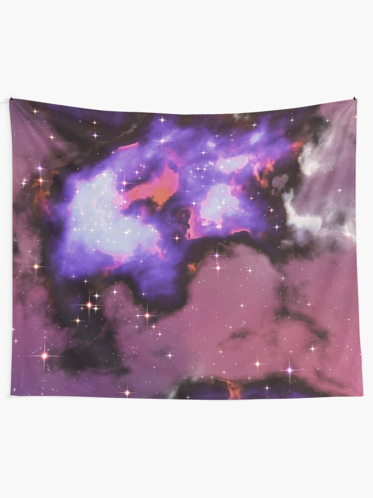 Alternate view of Fantasy nebula cosmos sky in space with stars (Purple/Blue/Magenta) Tapestry