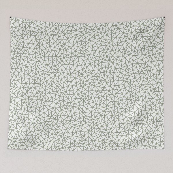 Item preview, Green and White Triangle Shape Pattern Coordinates w/ 2022 Color Trends Behr Laurel Tree S390-5 - Hue - Colour - Shade designed and sold by ColorOfTheYears.
